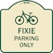 Signmission Designer Series Fixie Parking Only, Tan & Green Heavy-Gauge Alum Sign, 18" L, 18" H, TG-1818-23965 A-DES-TG-1818-23965 - alternate 1
